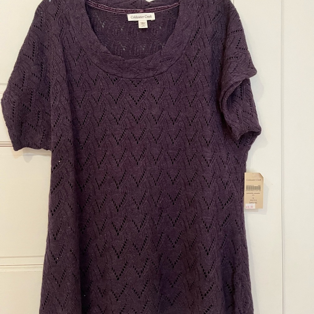 Pointelle sweater(short sleeve)
